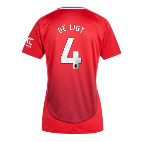 Dámy Fotbalový dres Manchester United Matthijs de Ligt #4 2024-25 Domácí Krátký Rukáv